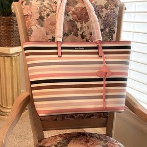 Kate spade, pastel, striped leather purse